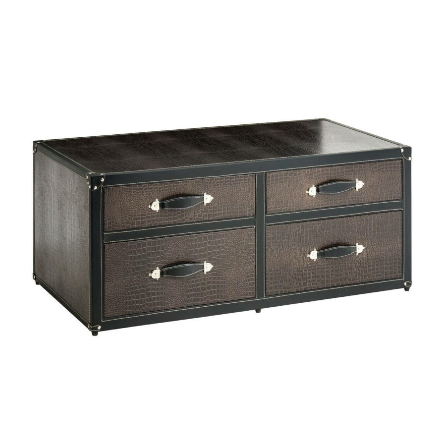 FURNITURE Premier Storage | New Croc 4 Drawers Storage Trunk