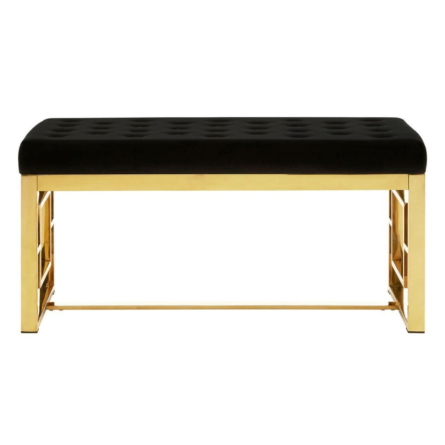 FURNITURE Premier Benches | Allure Black Velvet Bench