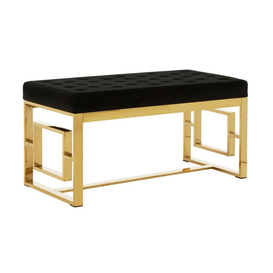 FURNITURE Premier Benches | Allure Black Velvet Bench