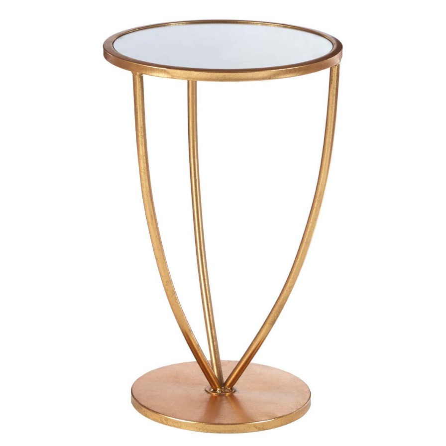 FURNITURE Premier Side Tables | Marcia Mirror Top And Gold Frame Side Table