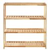 Bathe and Utility Premier Shoe Accessories and Storage | Walnut Wood Bathe Four Tier Shoe Rack