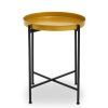 FURNITURE Premier Side Tables | Hege Small Brass And Black Finish Side Table