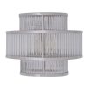 Accessories Fifty Five South Wall Lights | Salasco 3 Tier Nickel Finish Glass Wall Light