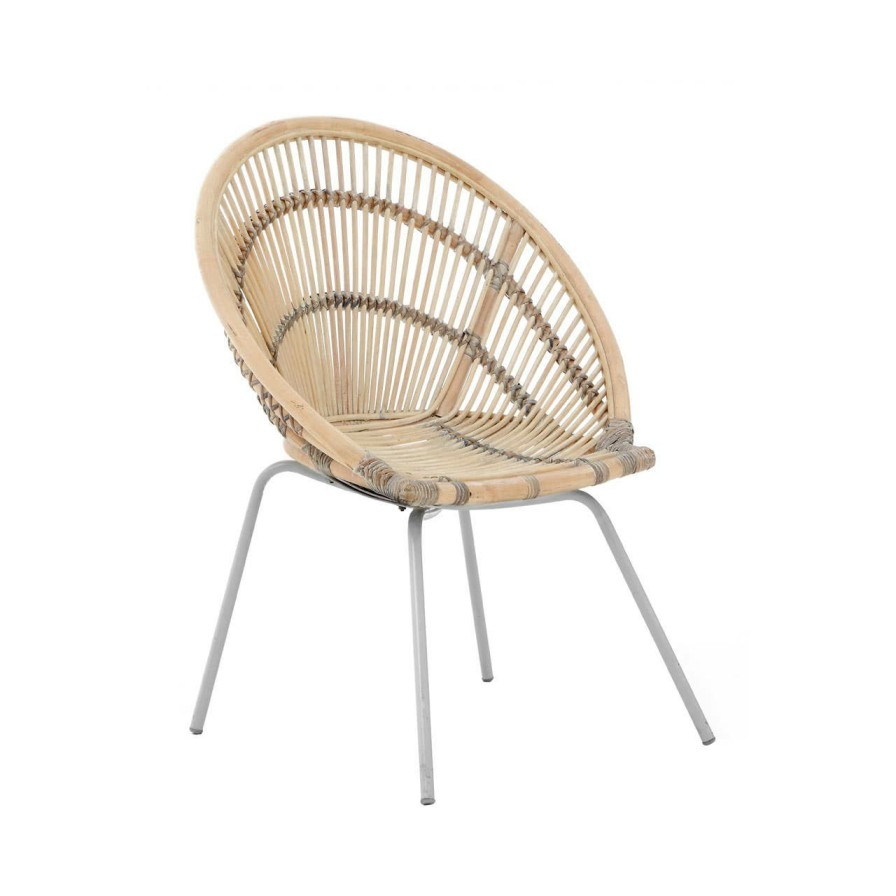 FURNITURE Premier Conservatory | Lagom White Washed Natural Rattan Chair