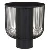 FURNITURE Premier Side Tables | Trento End Table With Black Glass Top