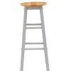 FURNITURE Premier Seating | Chester Natural And Grey Wood Bar Stool