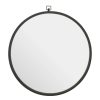 Bathe and Utility Fifty Five South Mirrors | Jacen Black Metal Frame Round Wall Mirror