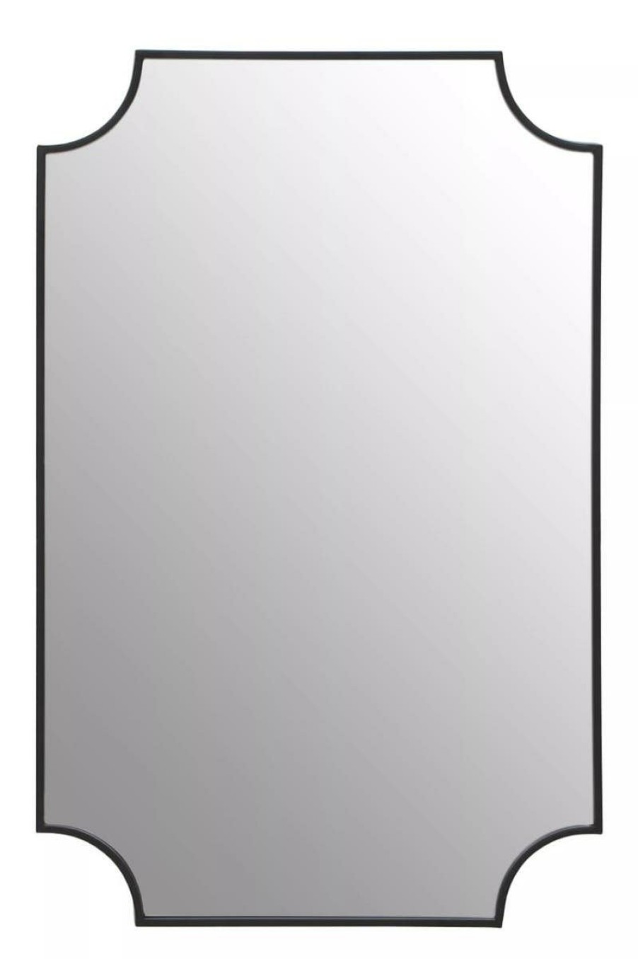 Bathe and Utility Premier Mirrors | Avento Black Inverted Corners Wall Mirror