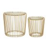 FURNITURE Premier Side Tables | Avantis Set Of Two Champagne Wireframe Side Tables