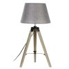 Accessories Premier Table Lamps | Harper Grey Wood Small Tripod Floor Lamp