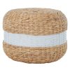 FURNITURE Premier Seating | Ashby White Stripe Seagrass Pouffe