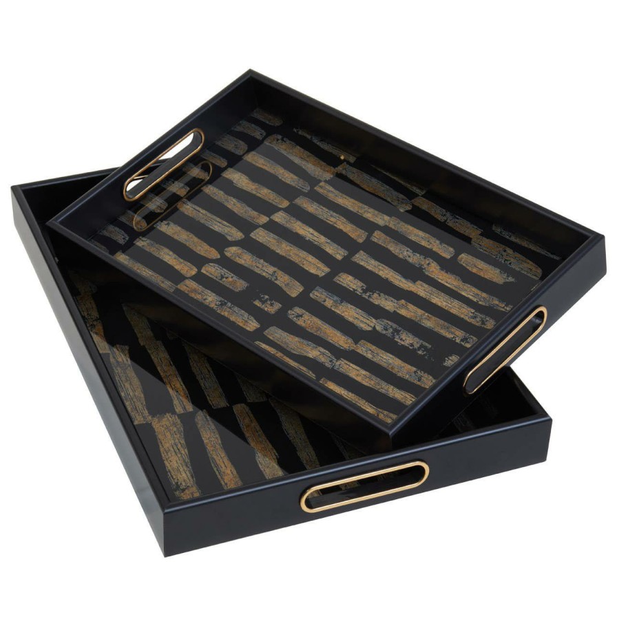 Accessories Premier Trays and Coasters | Celina Set Of Two Rectangular Trays