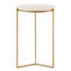 FURNITURE Premier Side Tables | Shalimar Marble And Gold Round Table