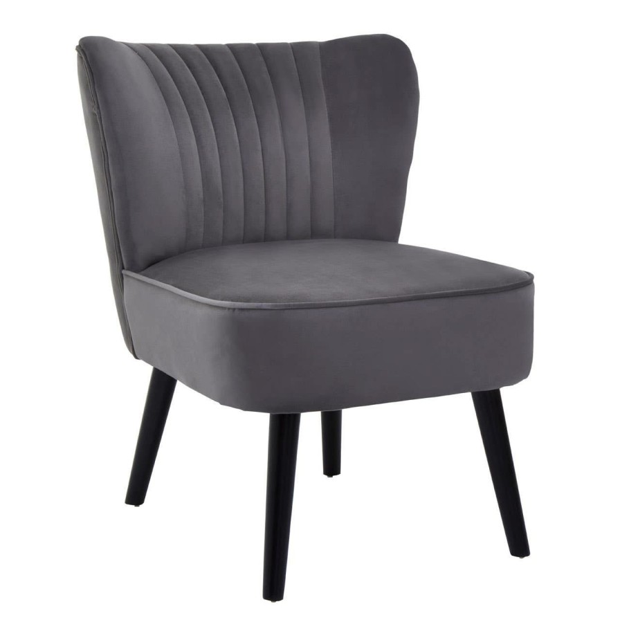 FURNITURE Premier Seating | Regents Park Grey Velvet Chair