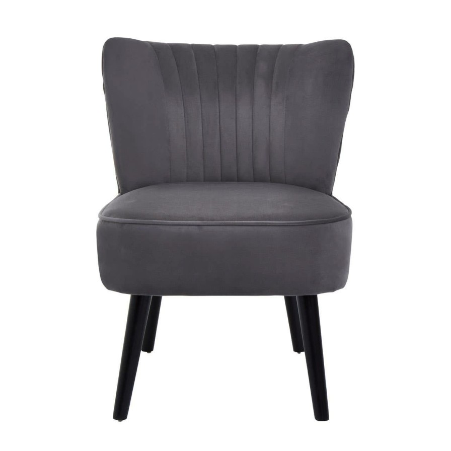 FURNITURE Premier Seating | Regents Park Grey Velvet Chair