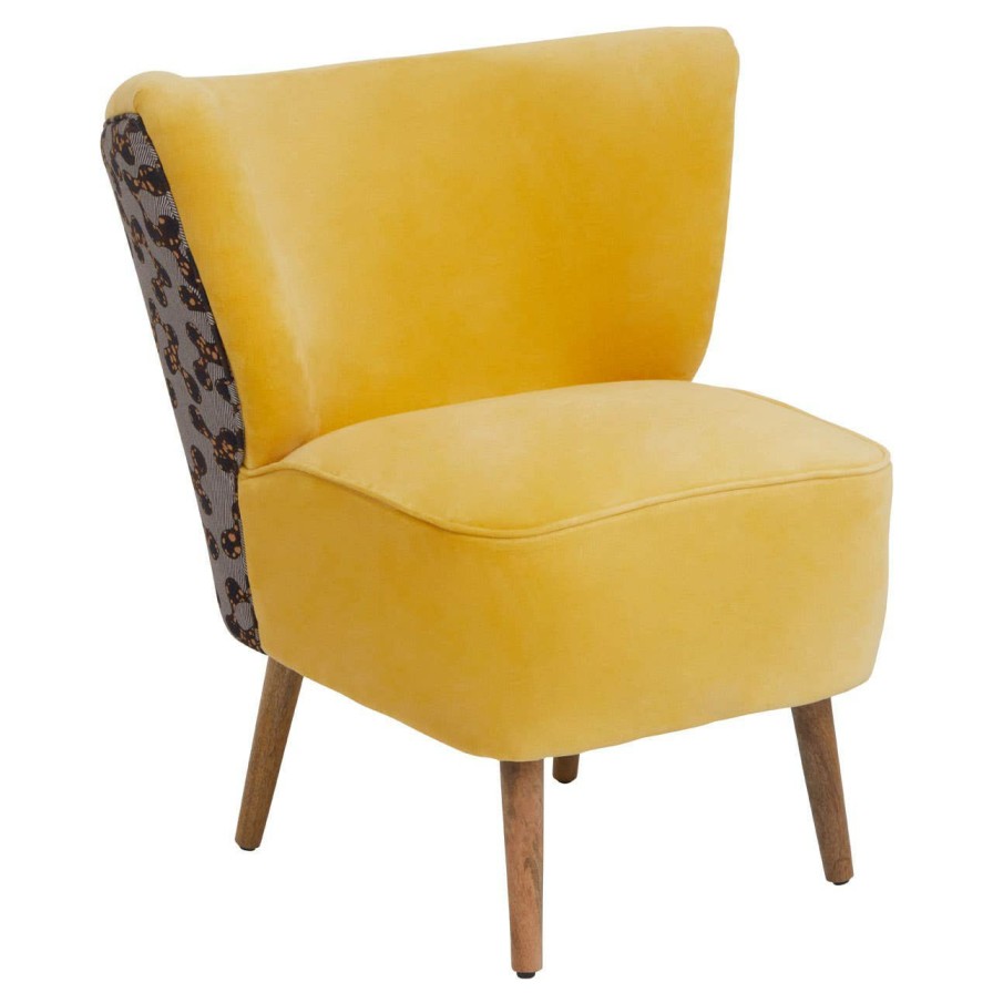 FURNITURE Fifty Five South Statement Chairs | Cefena Yellow Print Chair