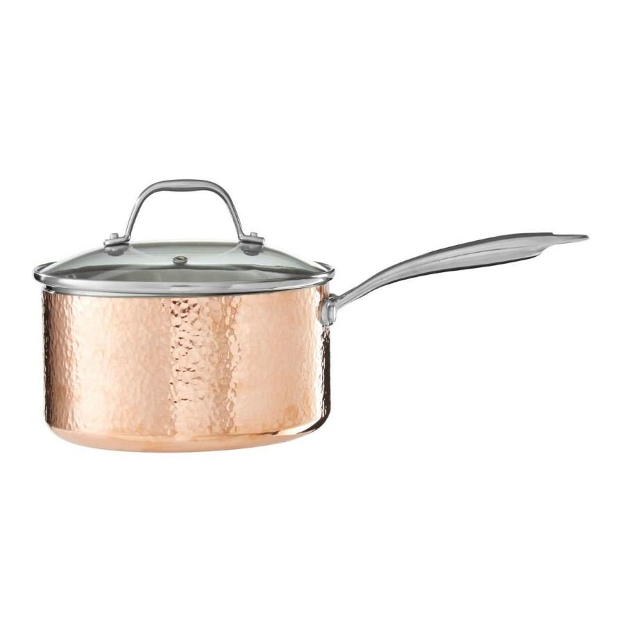 Kitchen and Dining Premier Pots and Pans | Minerva Large Hammered Saucepan