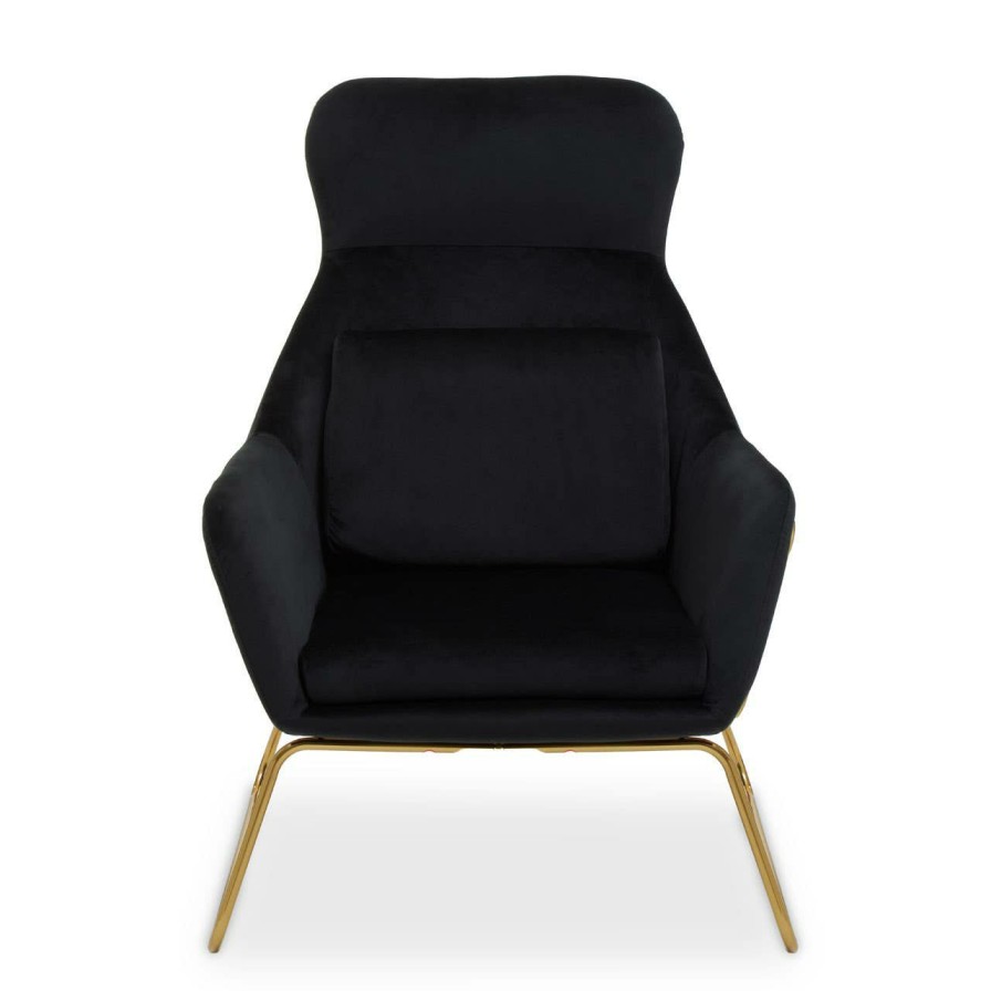 FURNITURE Premier Seating | Stockholm Black Velvet Armchair