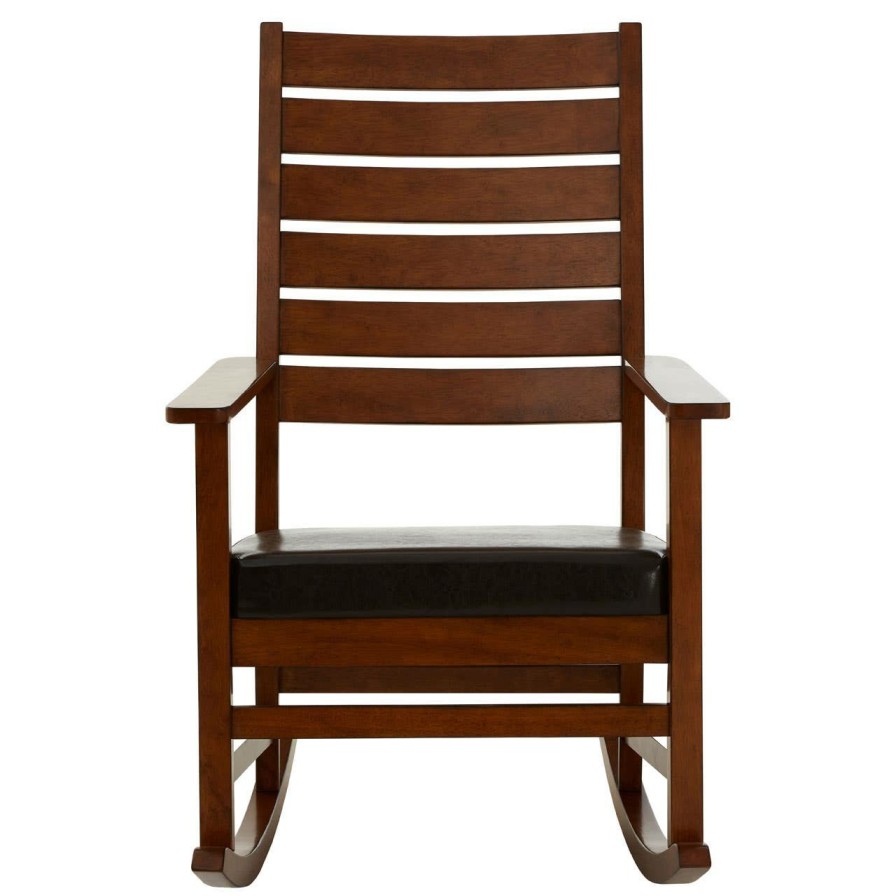 FURNITURE Fifty Five South Rocking Chairs | Relax Brown Leather Effect Rocking Chair