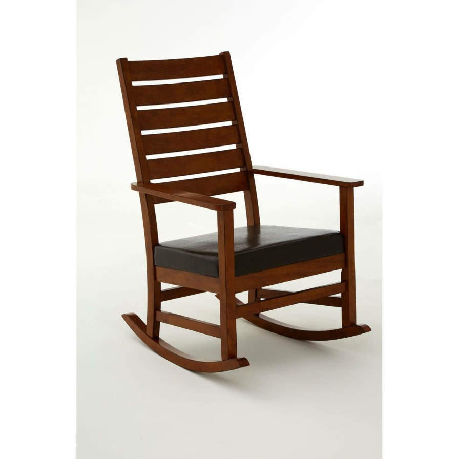 FURNITURE Fifty Five South Rocking Chairs | Relax Brown Leather Effect Rocking Chair