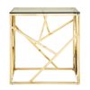 FURNITURE Premier Side Tables | Allure Champagne Gold Geometric End Table