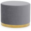 FURNITURE Fifty Five South Stools | Hagen Grey And Gold Round Stool