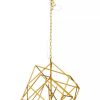 Accessories Fifty Five South Ceiling Lights | Kamara Brass Finish Six Bulb Pendant Light