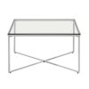 FURNITURE Premier Side Tables | Allure Silver Finish Cross Base End Table