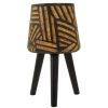 Accessories Fifty Five South Vases, Planters and Plant Stands | Darnell Natural And Black Planter With Angular Legs