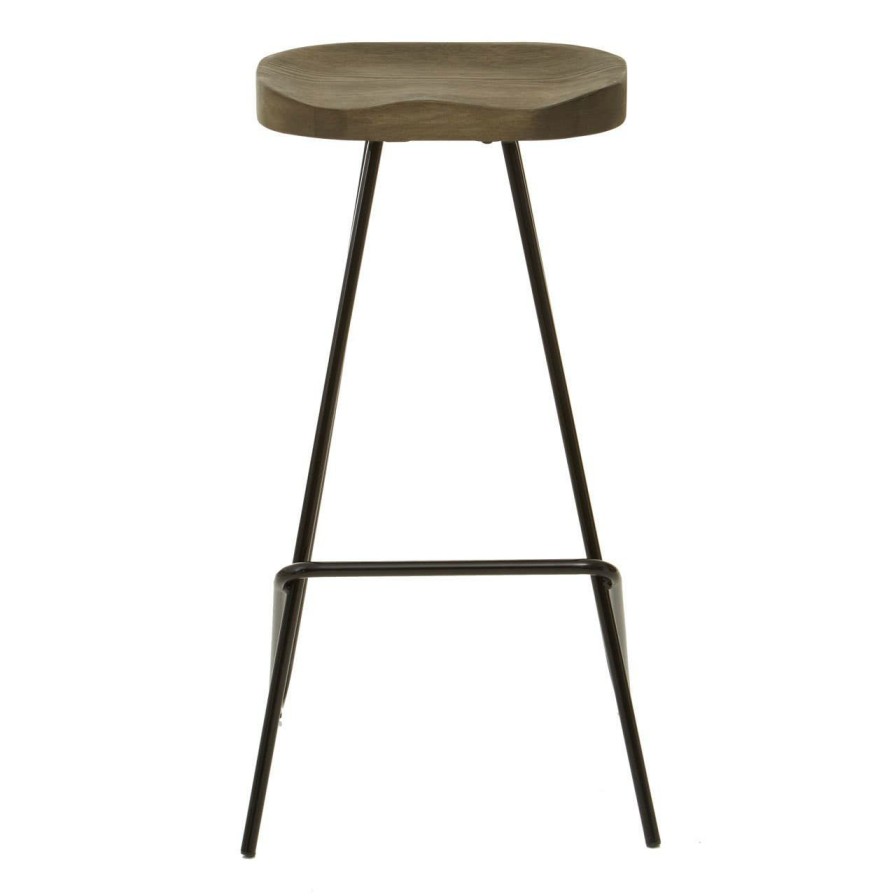 FURNITURE Premier Bar Seating | District Elm Wood Bar Stool