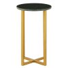 FURNITURE Fifty Five South Side Tables | Templar Small Marble And Iron Side Table