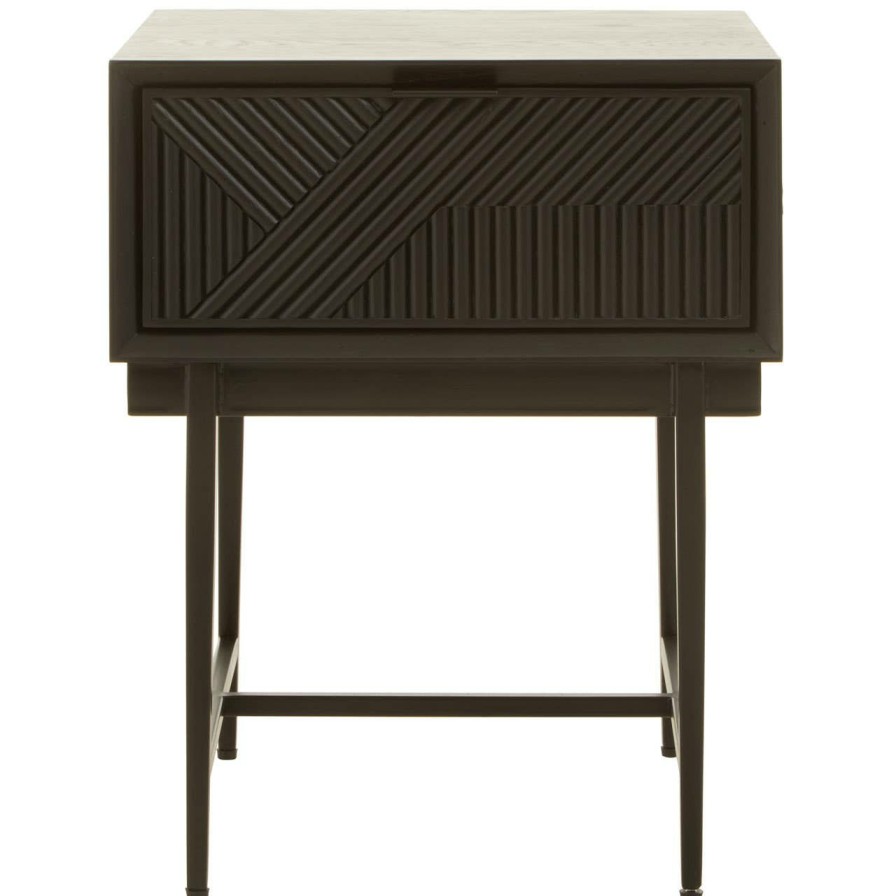 FURNITURE Fifty Five South Side Tables | Jakara Black Finish Side Table