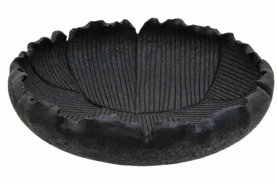 Accessories Premier Decorative Bowls Plates and Bottles | Broc Black Flat Bowl