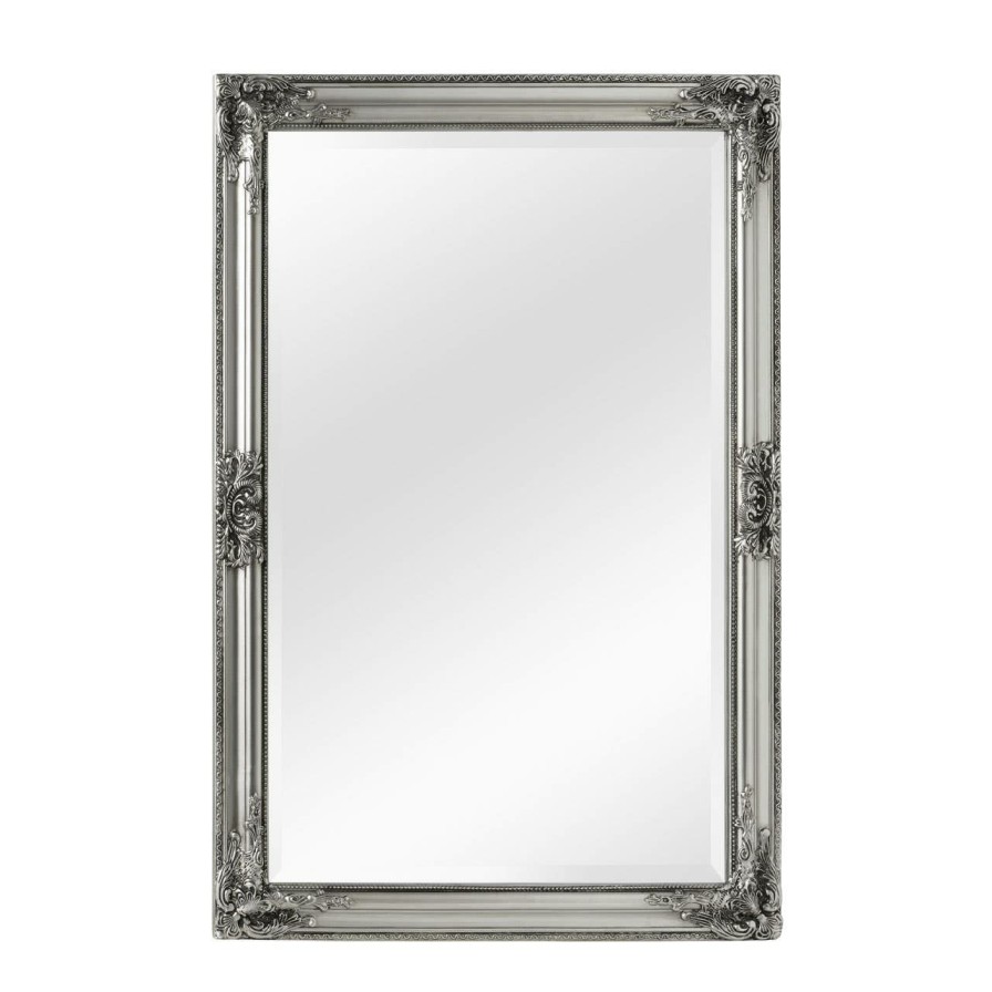 Bathe and Utility Premier Mirrors | Rustic Vintage Silver Finish Wall Mirror