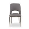 FURNITURE Fifty Five South Seating | Gilden Grey Leather Effect Dining Chair