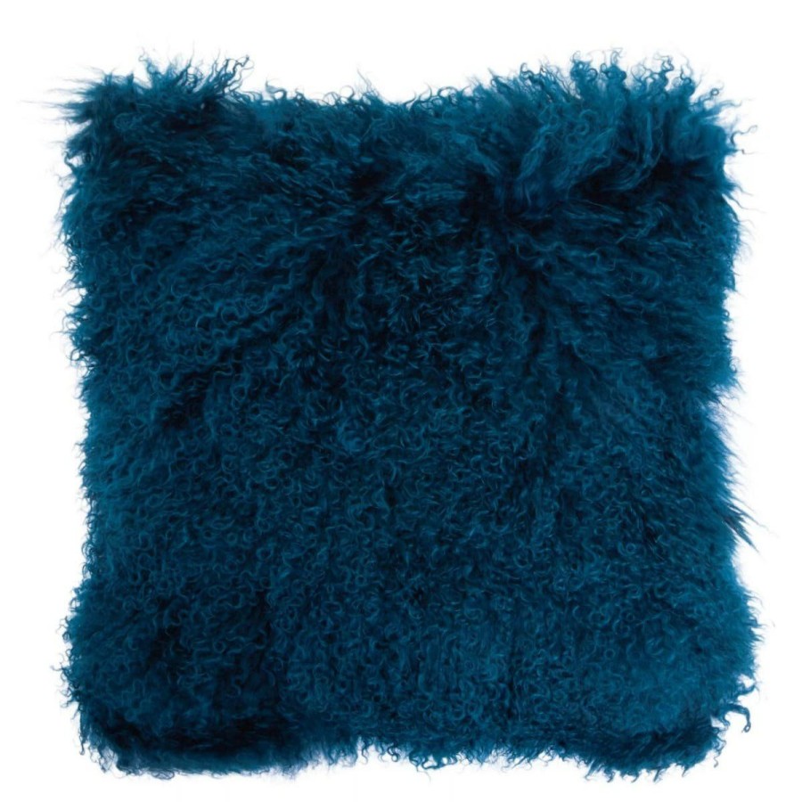 Accessories Bosie Cushions | Bosie Small Teal Mongolian Lamb Fur Cushion