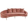 FURNITURE Fifty Five South Seating | Osdin 4 Seat Salmon Pink Sofa