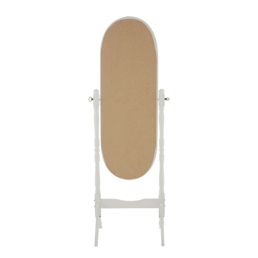 Bathe and Utility Premier Mirrors | Oval Cheval Mirror With White Wood Frame