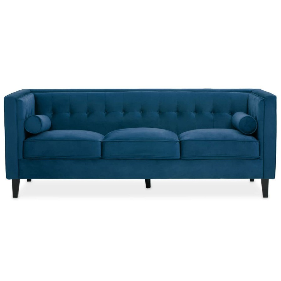 FURNITURE Premier Seating | Helia Blue Velvet Sofa