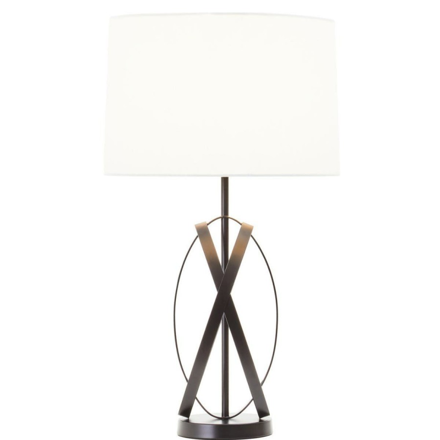 Accessories Fifty Five South Table Lamps | Zaina Black Cross Table Lamp