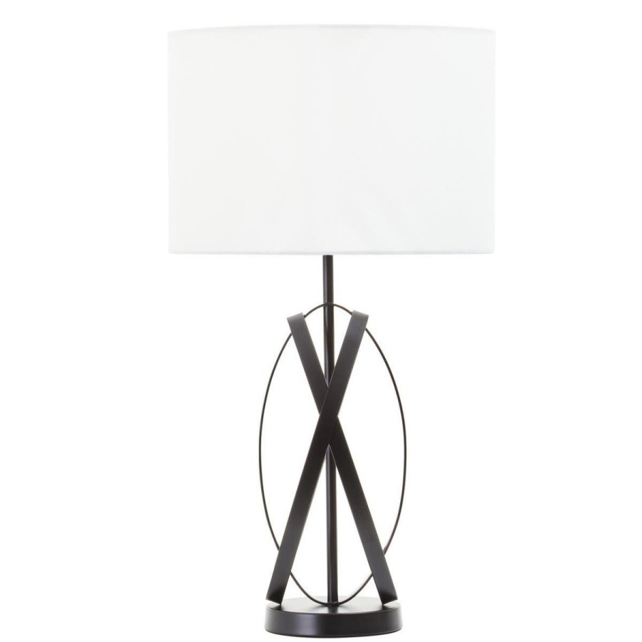 Accessories Fifty Five South Table Lamps | Zaina Black Cross Table Lamp