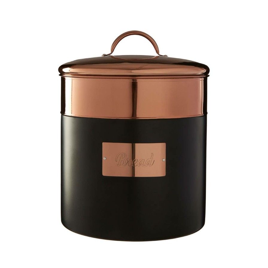 Kitchen and Dining Premier Bread Bins | Prescott Charcoal And Copper Bread Bin