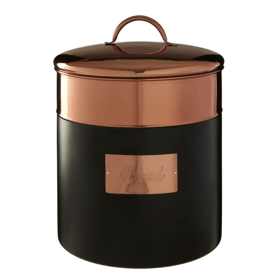 Kitchen and Dining Premier Bread Bins | Prescott Charcoal And Copper Bread Bin