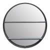 Bathe and Utility Premier Mirrors | Avento Black Shelved Wall Mirror