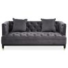 FURNITURE Fifty Five South Seating | Sefira 2 Seat Viola Pirate Grey Fabric Sofa