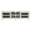 FURNITURE Premier Media and TV Units | Acier Two Door White Media Unit