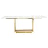 FURNITURE Fifty Five South Dining Tables | Moda Ivory White Marble Dining Table