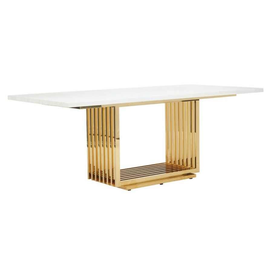 FURNITURE Fifty Five South Dining Tables | Moda Ivory White Marble Dining Table