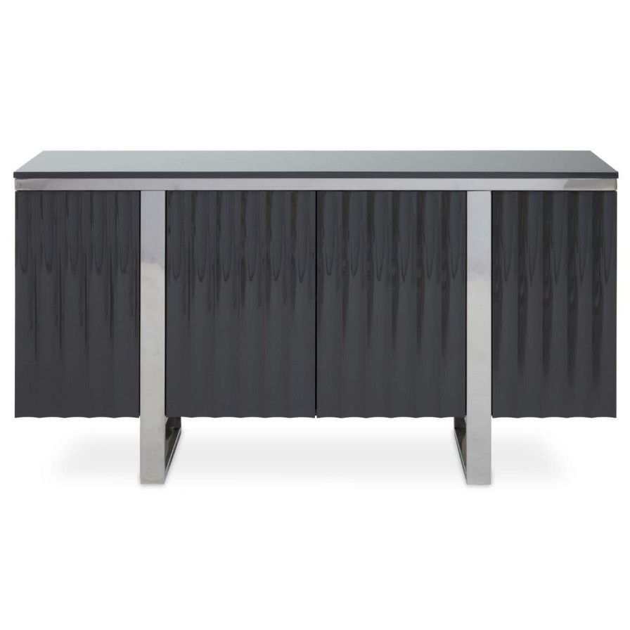 FURNITURE Fifty Five South Sideboards | Genoa Four Door Grey Sideboard