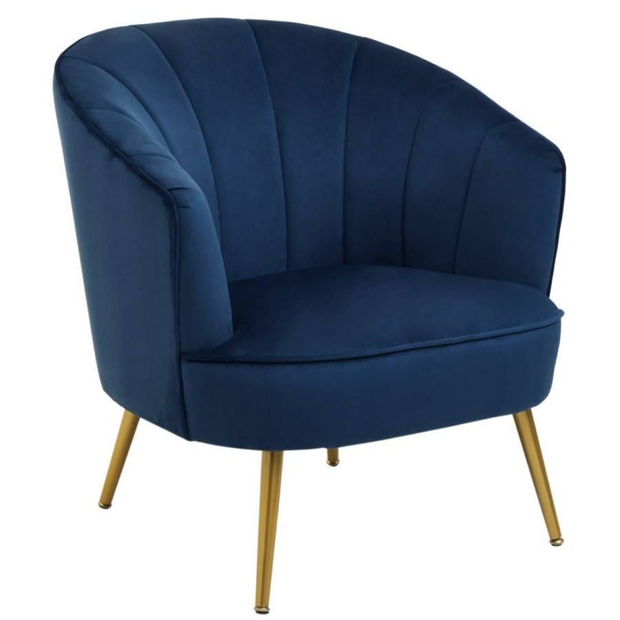 FURNITURE Premier Statement Chairs | Yolanda Midnight Velvet Chair